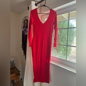 M/L Red Bodycon Dress